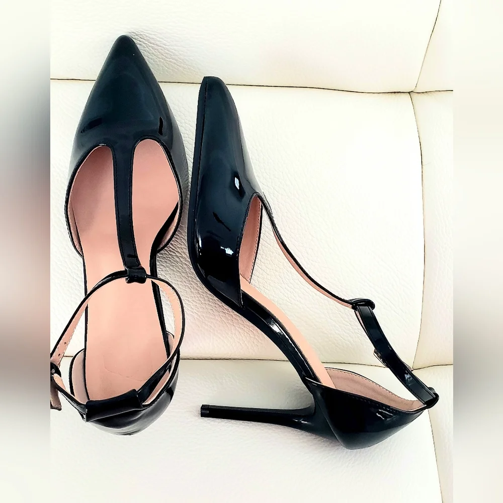 Ladies patent leather shoes, size 39, US 9 - Picture 6 of 7